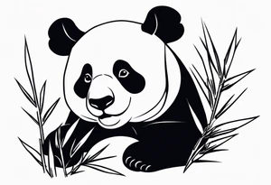 Panda & Bamboo tattoo idea