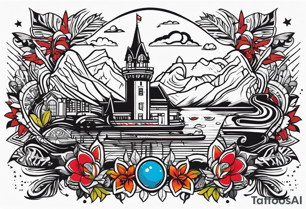 Elements of Trinidad and Canada tattoo idea