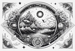 The Secrets of the Universe and the Deep Sea tattoo idea