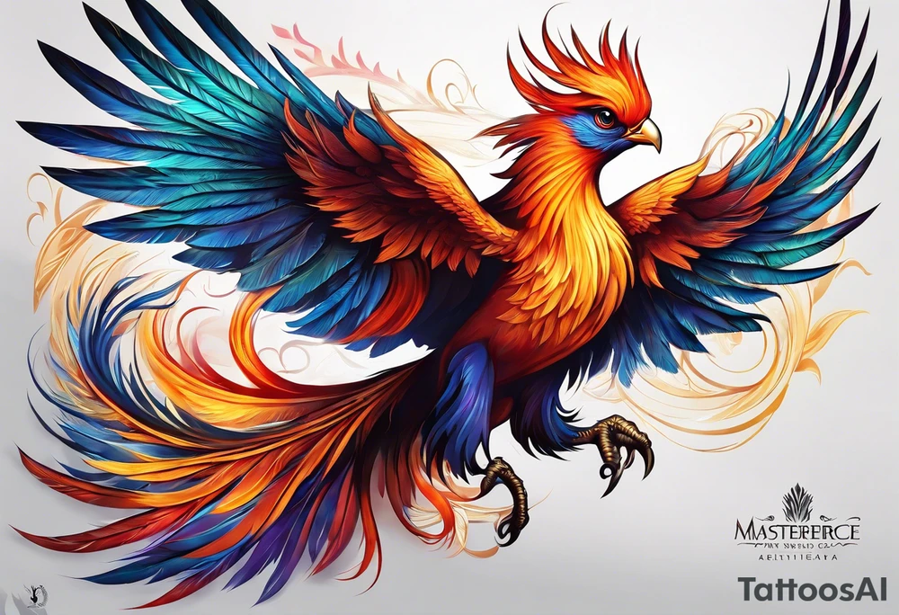 phoenix, 
chinese,
realistic, 
long tail,
elegant,
wing tips pointing down,
long neck,
long feathers,
in flight,
graceful, tattoo idea