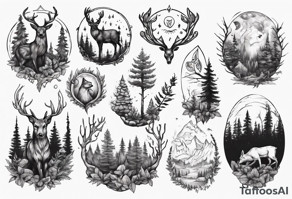 forest tattoo idea
