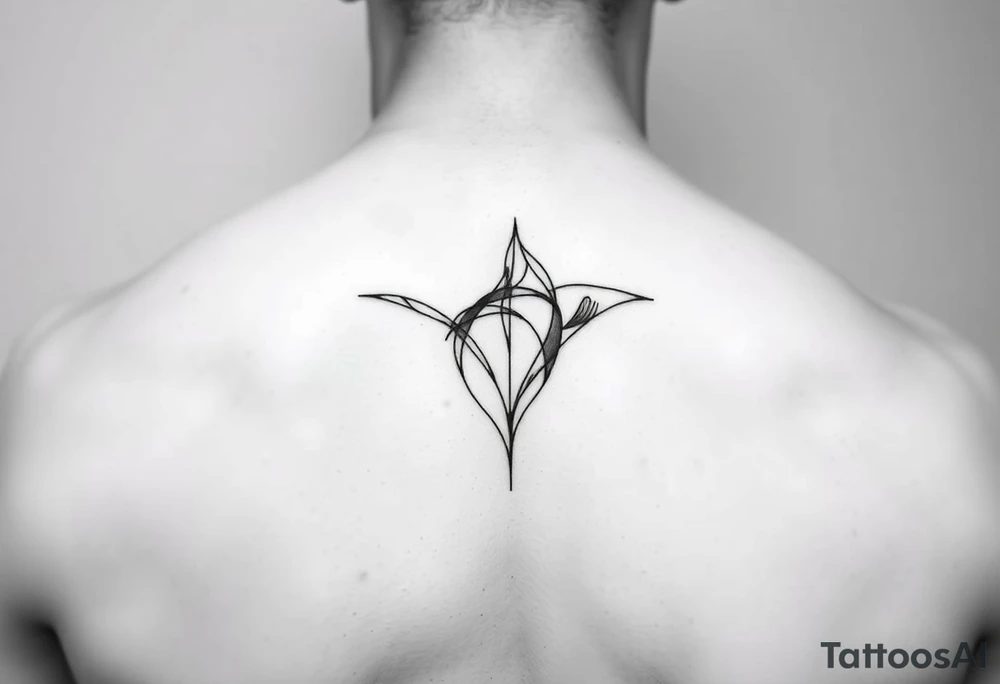Simple abstract feminine tattoo tattoo idea