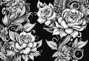 draw a tattoo design, a bracelet that can be tattooed on your wrist tattoo idea