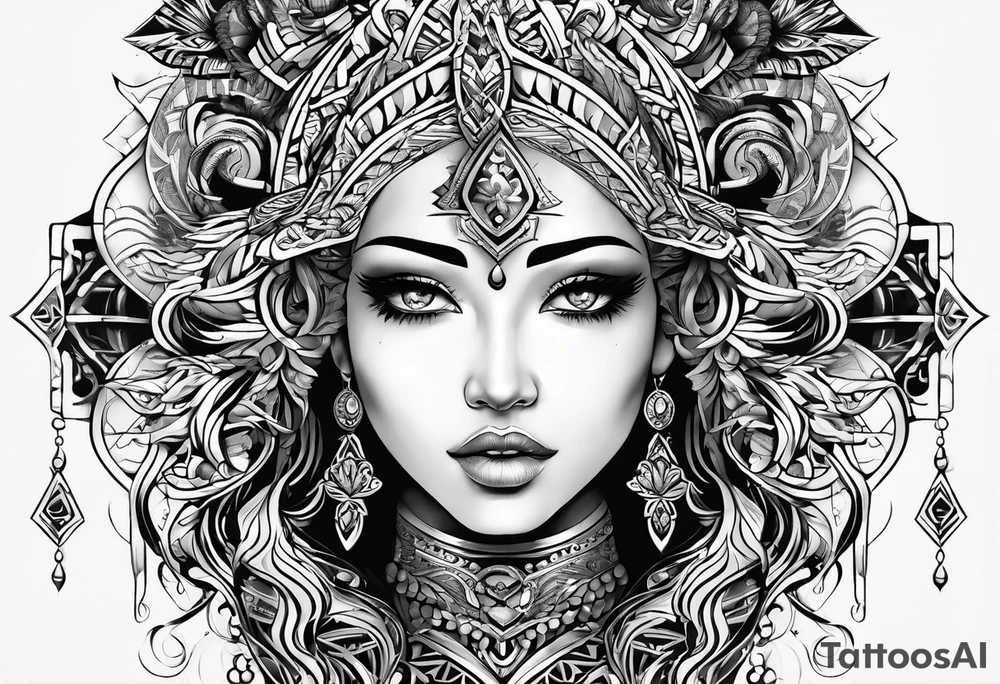 Gemini tribal tattoo idea