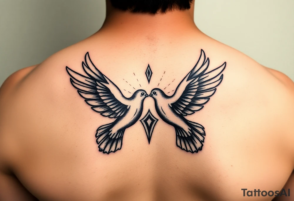 Two doves with amaya tattoo idea