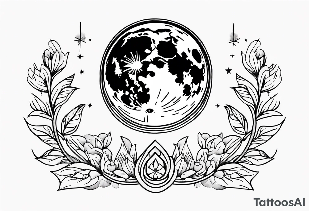 sacred moon tattoo idea