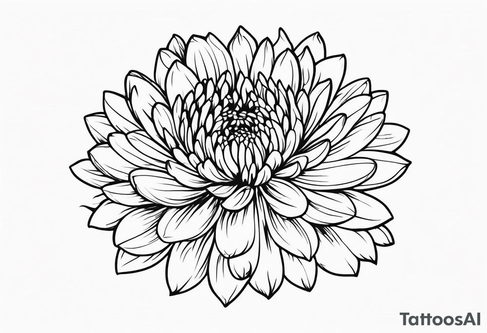 chrysanthemum outline tattoo idea