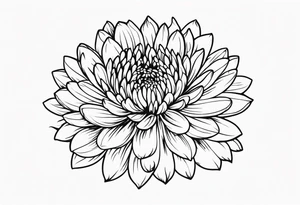 chrysanthemum outline tattoo idea