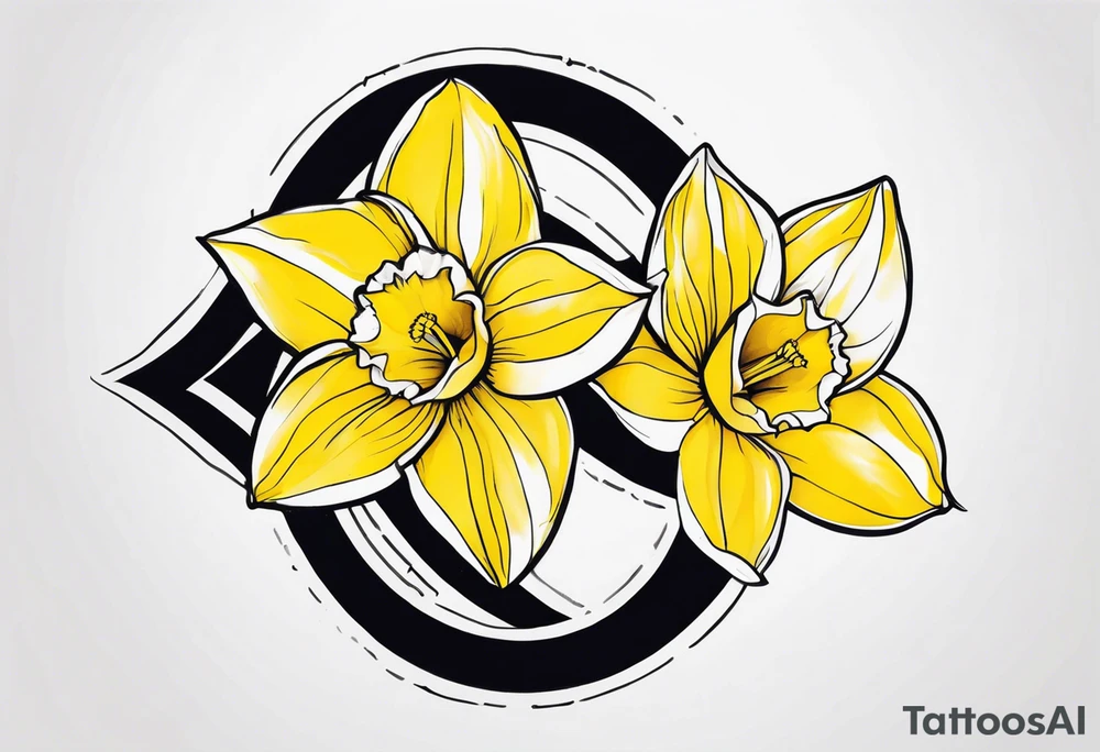 Daffodil infinity symbol tattoo idea