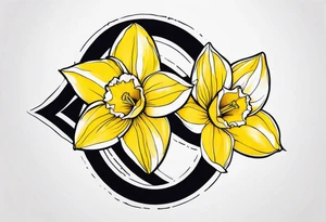 Daffodil infinity symbol tattoo idea