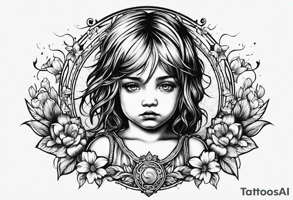 sad child tattoo idea