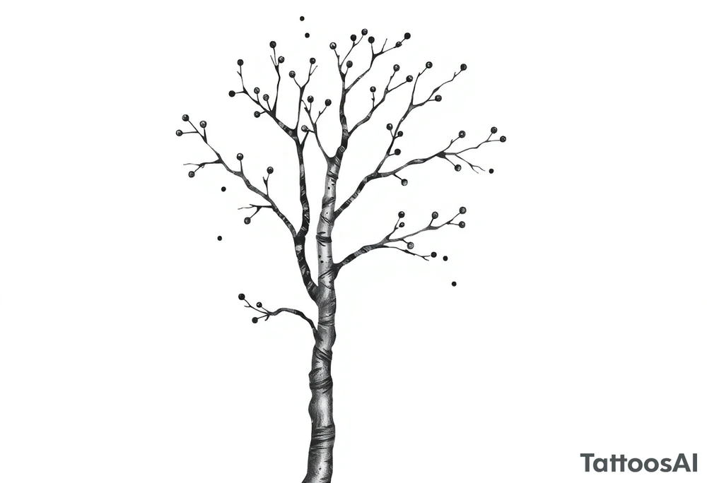 birch tree tattoo idea