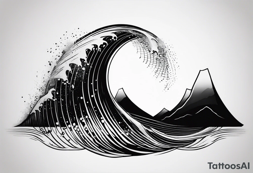 sound wave spectrum tattoo idea