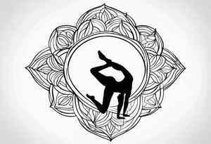 standing yoga tattoo idea