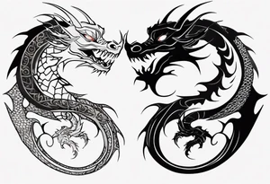 Two Dragons, Yin Yang tattoo idea
