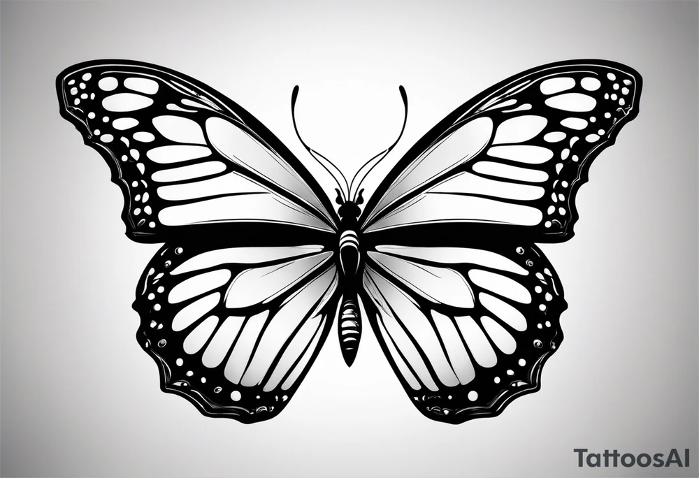 butterfly simple tattoo idea