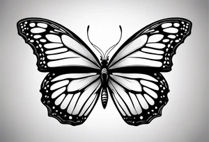 butterfly simple tattoo idea
