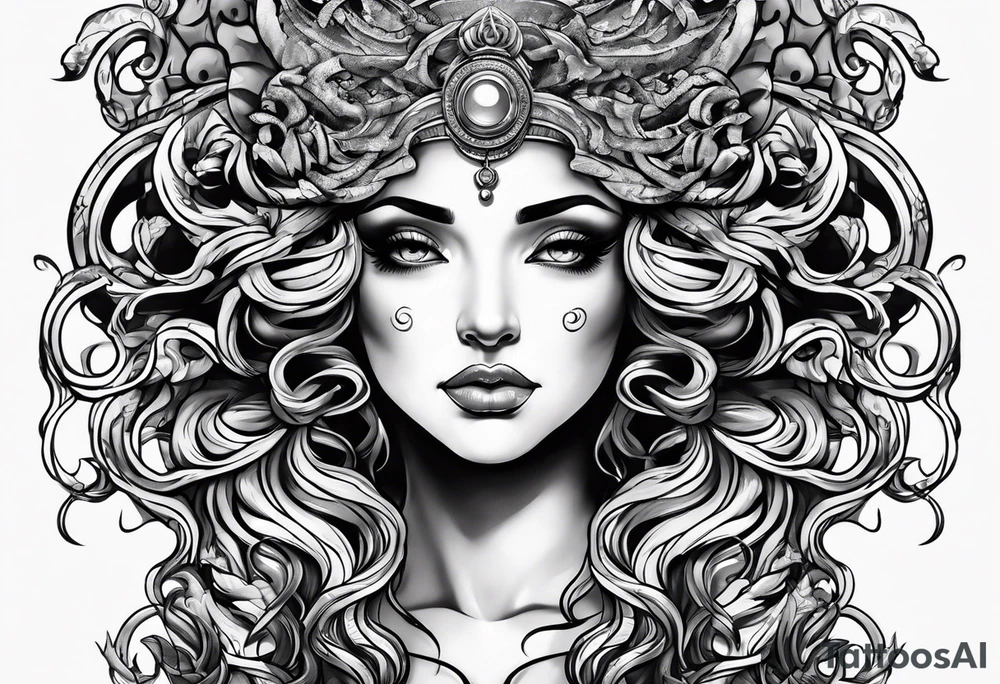 Medusa looking into you tattoo idea