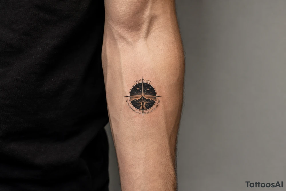 I got lost in the starrs only to be left in the dark tattoo idea