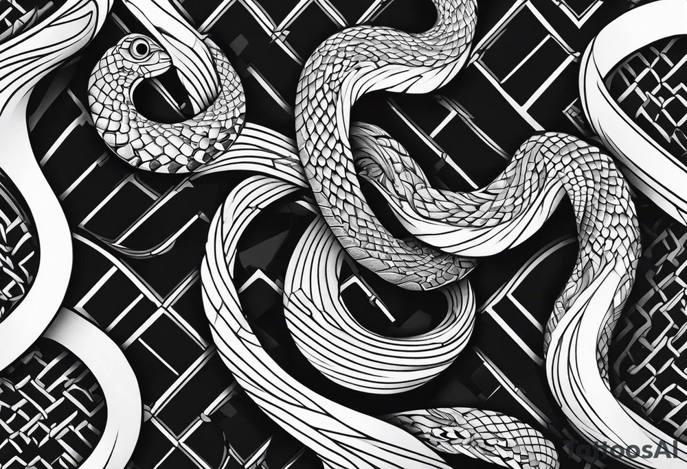 Mc Escher snake tattoo idea