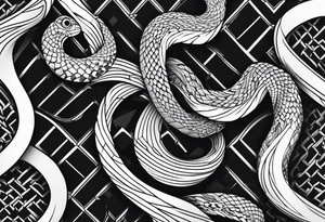 Mc Escher snake tattoo idea