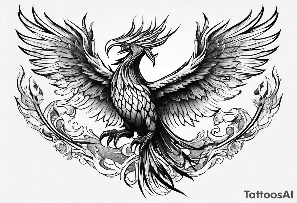 Phoenix transforming from a scorpion tattoo idea