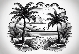 Clouds
Palm Tree
Beach tattoo idea