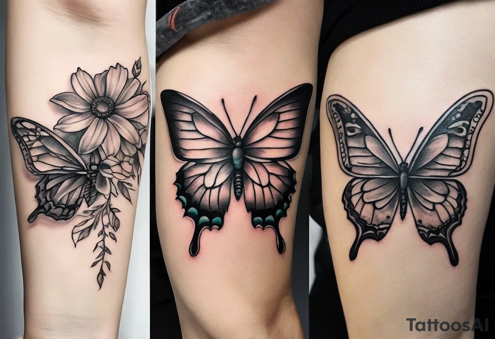 tattoo to represent that I have 3 children (girls). For inspiration I like flowers, the beach. Tattoo is for ribcage down side of body. I don't want images of women or girls in it. I want it pretty. To include daisy flowers and roses and buterfly tattoo idea