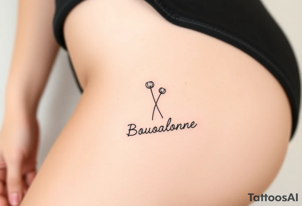 Boulogne, with name underneath tattoo idea