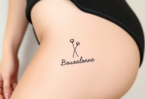 Boulogne, with name underneath tattoo idea