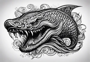 Menacing leviathan tattoo idea