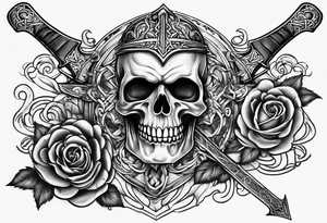 Celtics sleeve sword and knot tattoo idea