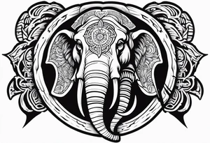 berserk strong mammoth head centerpiece tattoo idea