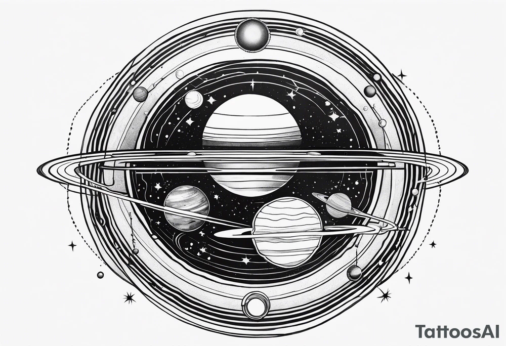 Solar system tattoo idea