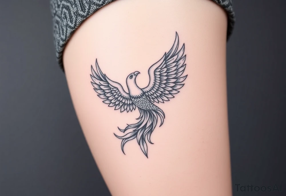 phoenix with fire and eagle tattoo idea