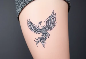 phoenix with fire and eagle tattoo idea