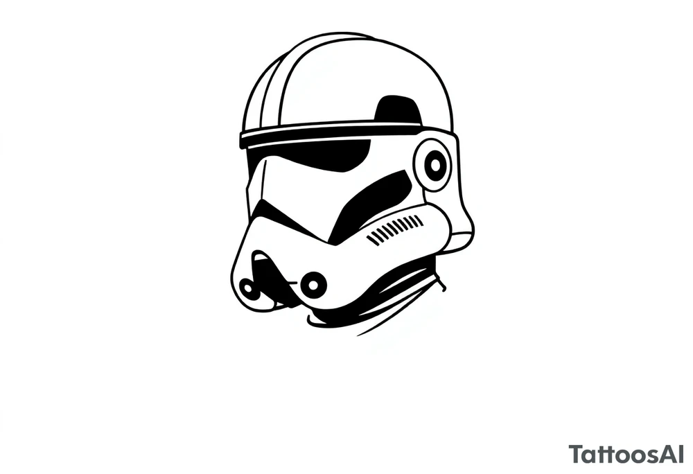 Star Wars clone trooper just a helmet with markings tattoo idea