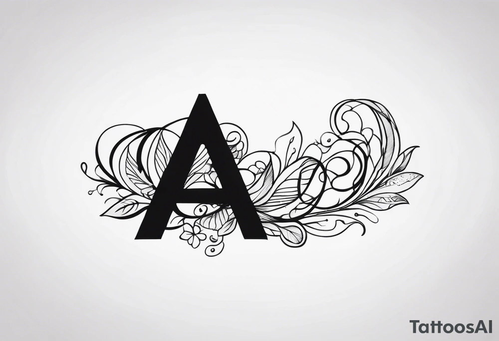 A headband with the letters A R in the middle tattoo idea