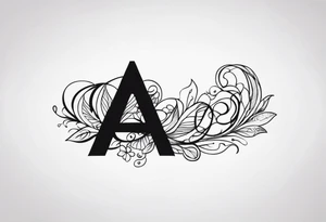 A headband with the letters A R in the middle tattoo idea