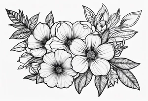 ramo de flor cerejera na canela tattoo idea