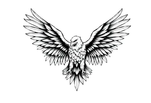 eagle spreading wings tattoo idea