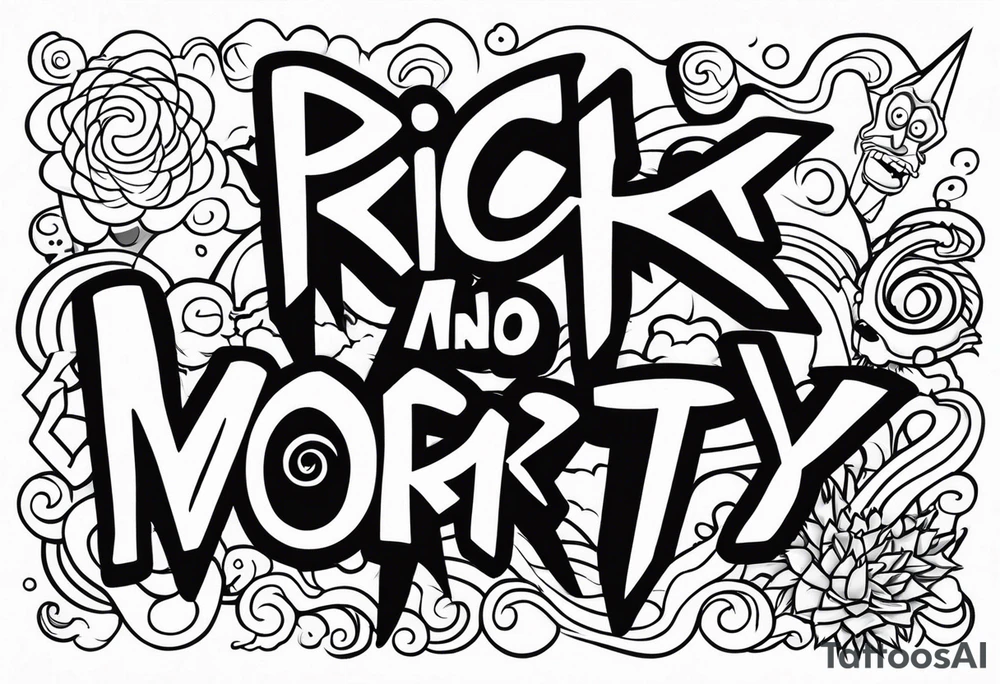 rick and morty tattoo idea