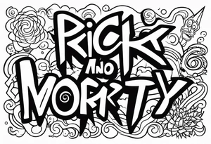 rick and morty tattoo idea