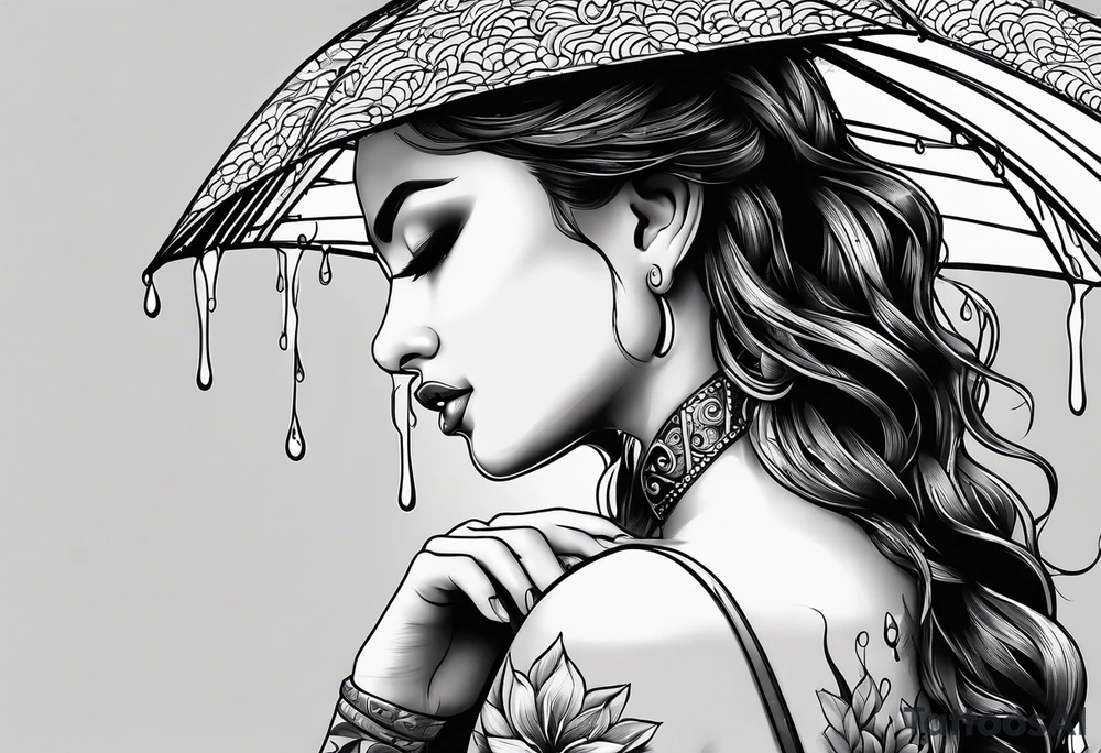 The love for rain tattoo idea