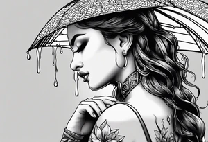 The love for rain tattoo idea
