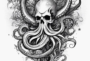 tentacles and weed tattoo idea