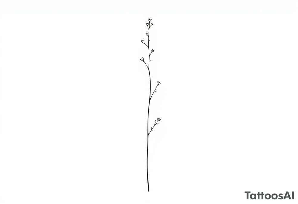 Simple, delicate, fine line, plant. Vertical tattoo idea Simple, delicate, fine line, plant. Vertical tattoo idea
