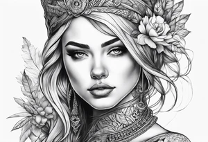 Inspirational battle, feminine tattoo idea