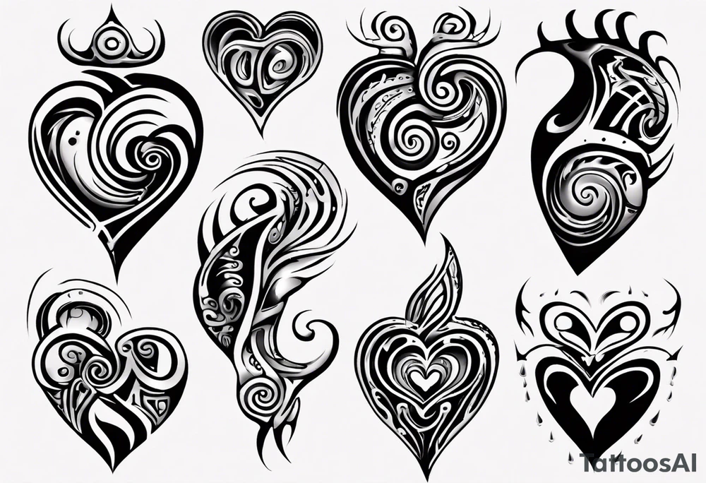 heart, maori tattoo idea