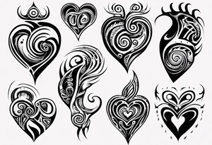 heart, maori tattoo idea